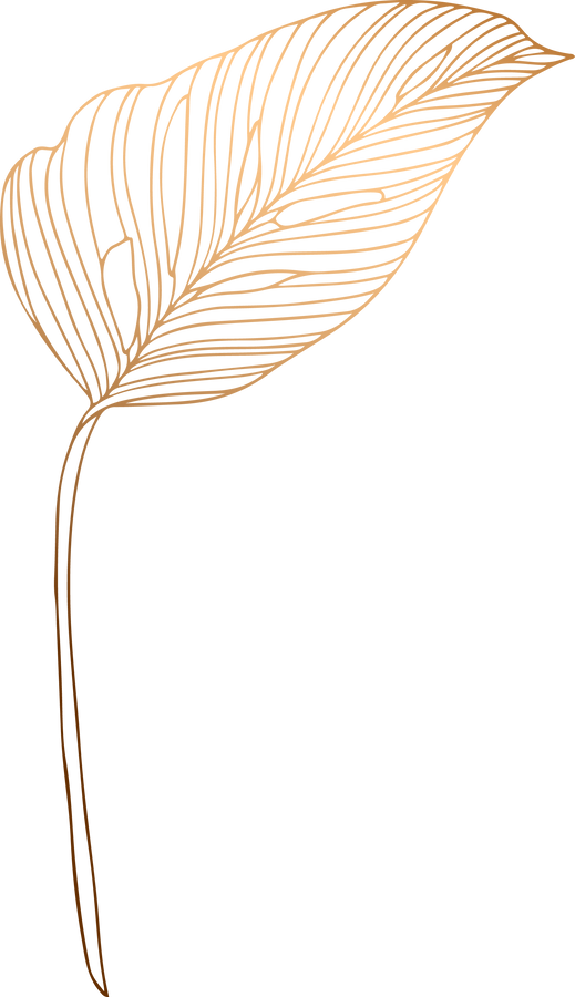 Gold palm leaf